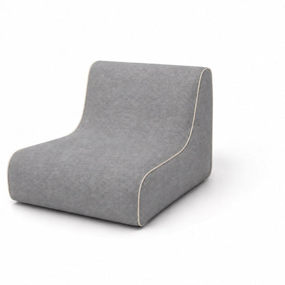 Close-up of the removable zipped cover on the inflatable sofa chair