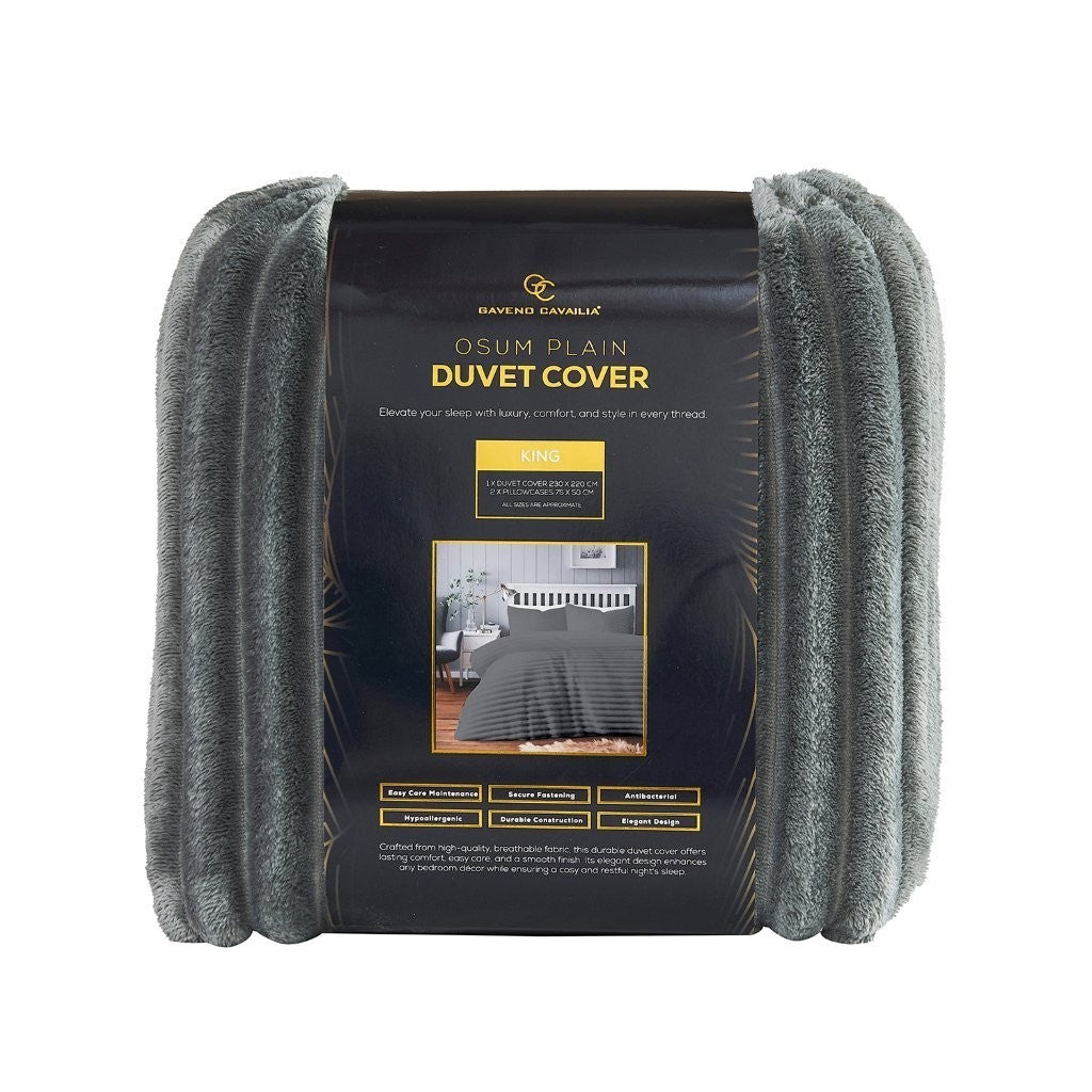 Fleece Osum Ribbed Duvet Quilt Covers Pillowcase Thermal Teddy Bear Bedding Set