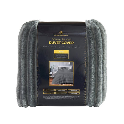 Fleece Osum Ribbed Duvet Quilt Covers Pillowcase Thermal Teddy Bear Bedding Set