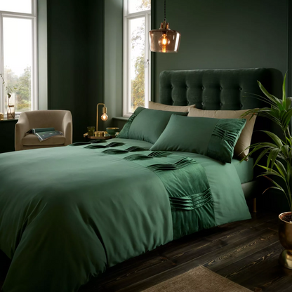RIVIE Duvet Cover Set Velvet Stripe Signature Quilt Covers Bedding Set All Sizes