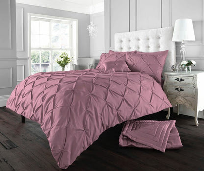 Pintuck Bedding Set Duvet Cover Single Double Super King Size Quilt Quilt Ruched