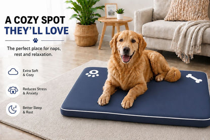 Dog Mattress Bed Cat Bed Mat Waterproof For Cage Crate Pad Zipped Washable Cover