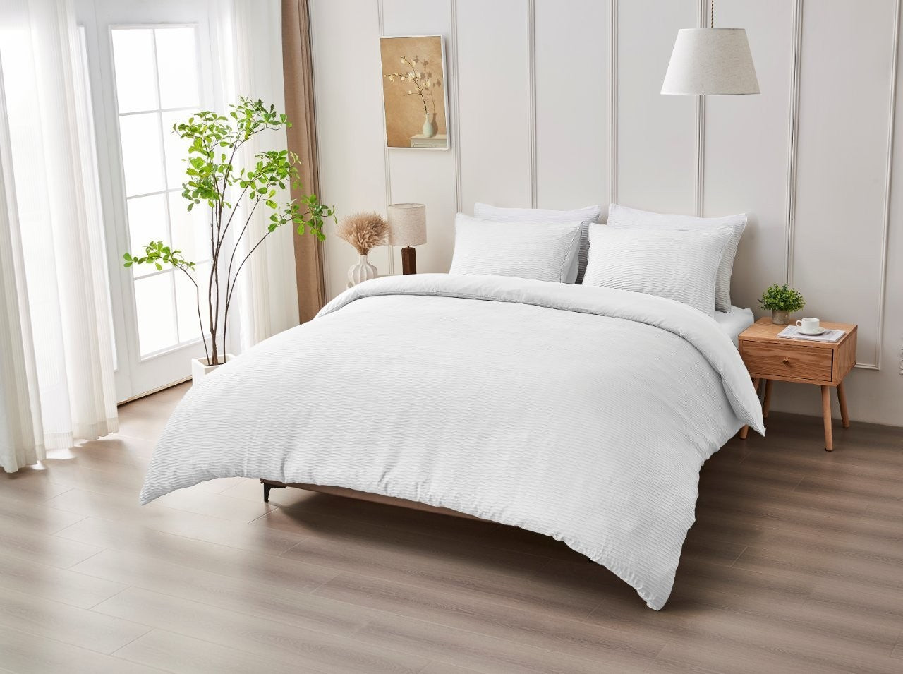 Luxury Seersucker Durham Duvet Quilt Cover & Pillowcase/s Bedding Set