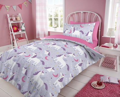 KIDS DUVET COVER Set Single Quilt Microfiber Bedding With Pillowcase Boys Girls