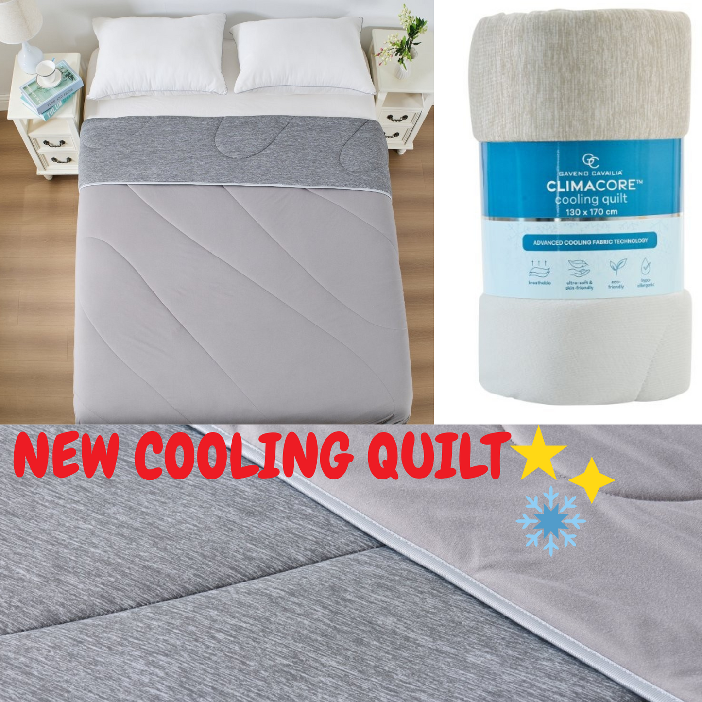 COOLING BLANKET COOL GREY SUMMER BLANKET AIR CONDITION HEALTHY SLEEP THIN QUILT