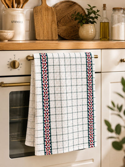 PACK OF 8 TEA TOWELS HAWAI 100% COTTON KITCHEN LUXURY TOWEL CHECK DESIGN
