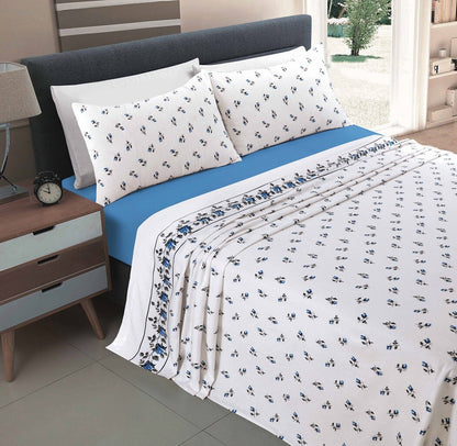 Rose Bud and Olivia Floral Luxury Thermal Brushed Cotton Flannelette Sheet Set