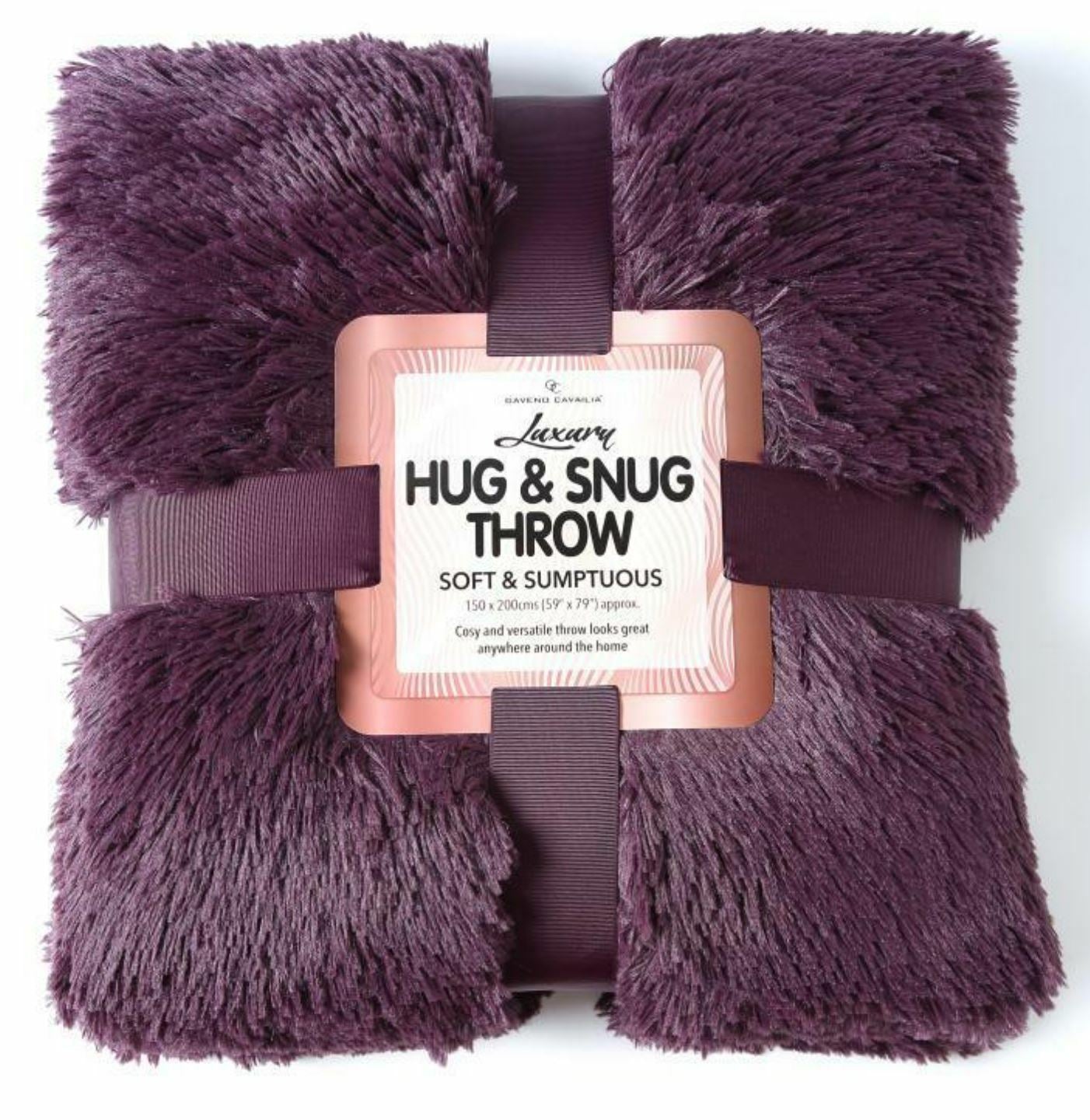 HUG & SNUG THROW LUXURY WARM COSY SOFT SOFA BED MINK FLUFFY FUR BLANKET DOUBLE