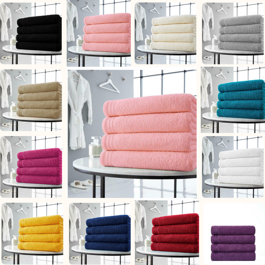 4pc Towel Bale Set Luxury Egyptian Combed Cotton Bath Hand Face Bathroom Towels