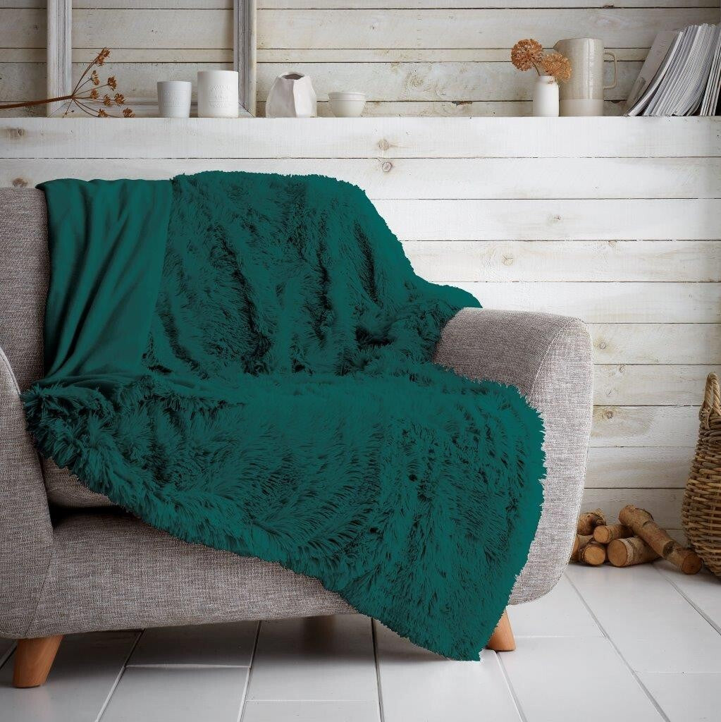 HUG & SNUG THROW LUXURY WARM COSY SOFT SOFA BED MINK FLUFFY FUR BLANKET DOUBLE