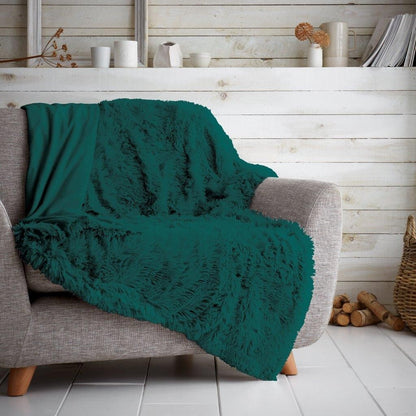 HUG & SNUG THROW LUXURY WARM COSY SOFT SOFA BED MINK FLUFFY FUR BLANKET DOUBLE