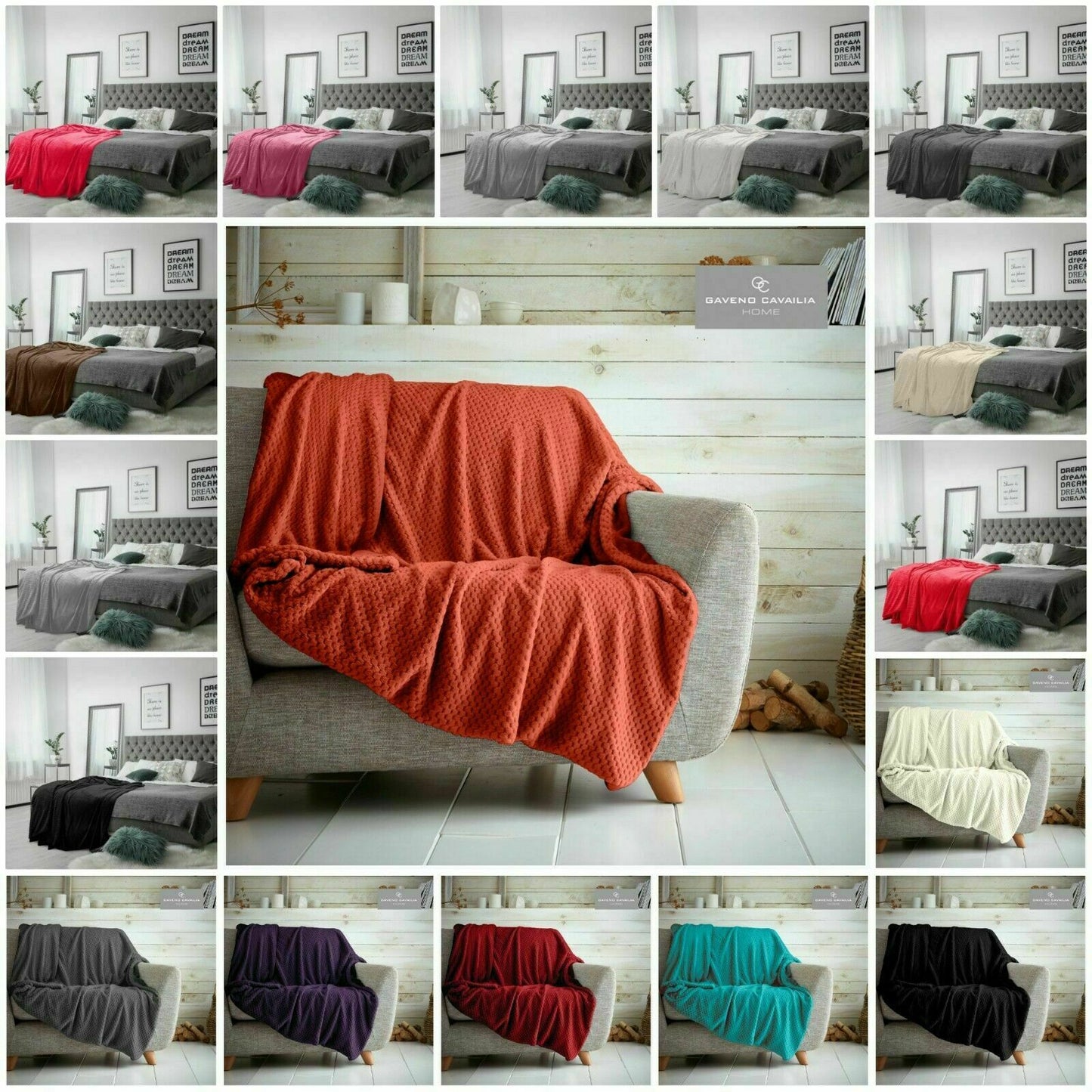 Luxury Popcorn Throws Single Double King Cuddly Cosy Warm Blanket For Sofa Bed