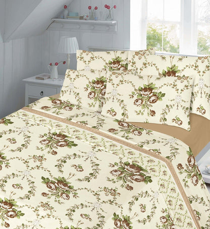 Rose Bud and Olivia Floral Luxury Thermal Brushed Cotton Flannelette Sheet Set