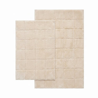 MaxWell 2 piece bath mat set in natural beige
