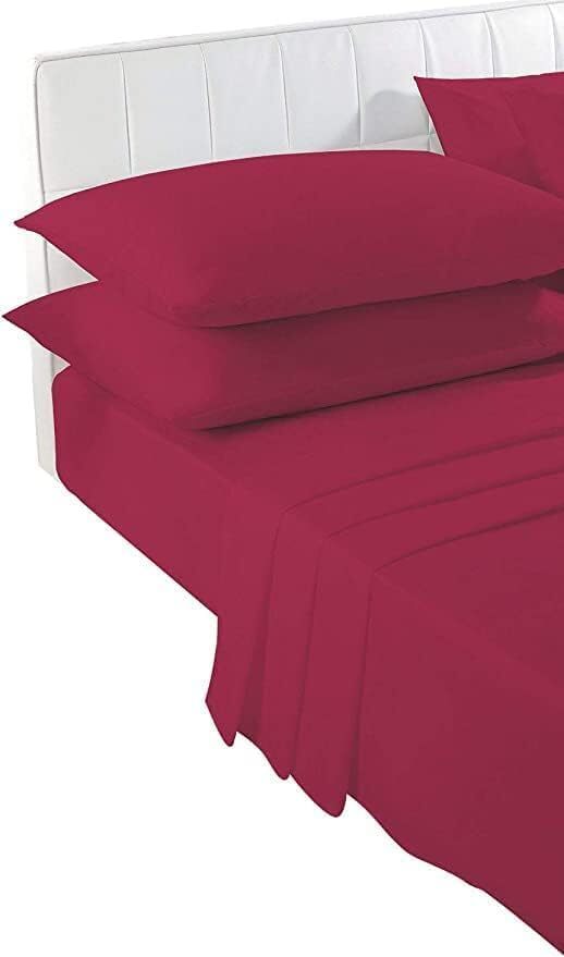 Pair of Plain Dyed 100% PolyCotton Pillow Cases Soft Touch Cosy Pillow Cases