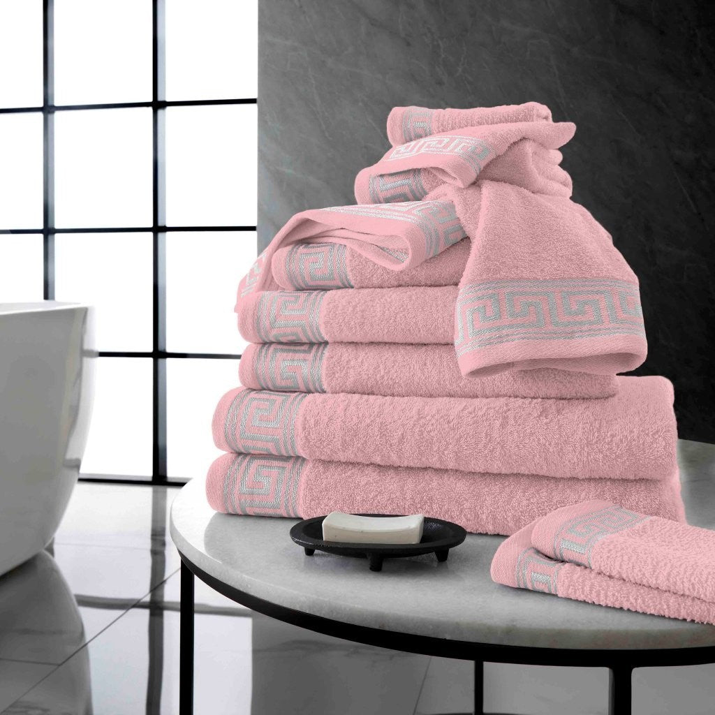 Greek Key Style 100% Egyptian Cotton Towels Sets Bath Sheets Jumbo Sheets Hotel