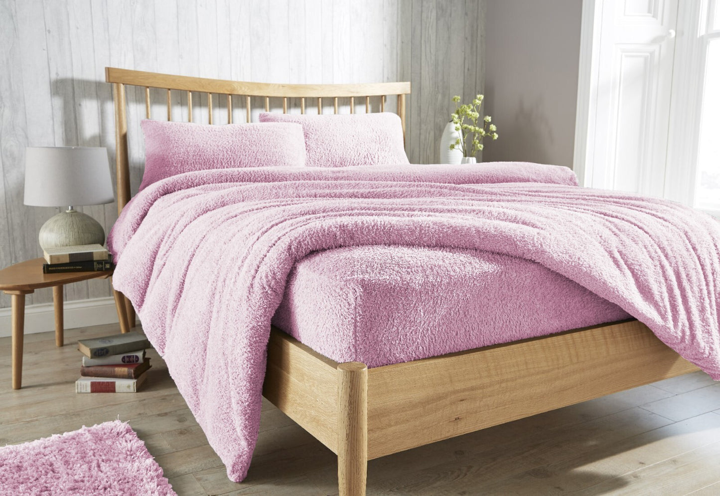 Teddy Fleece Bed Fitted Sheets & Pillowcase Warm Bed Linen Sheet Cuddle Beddings