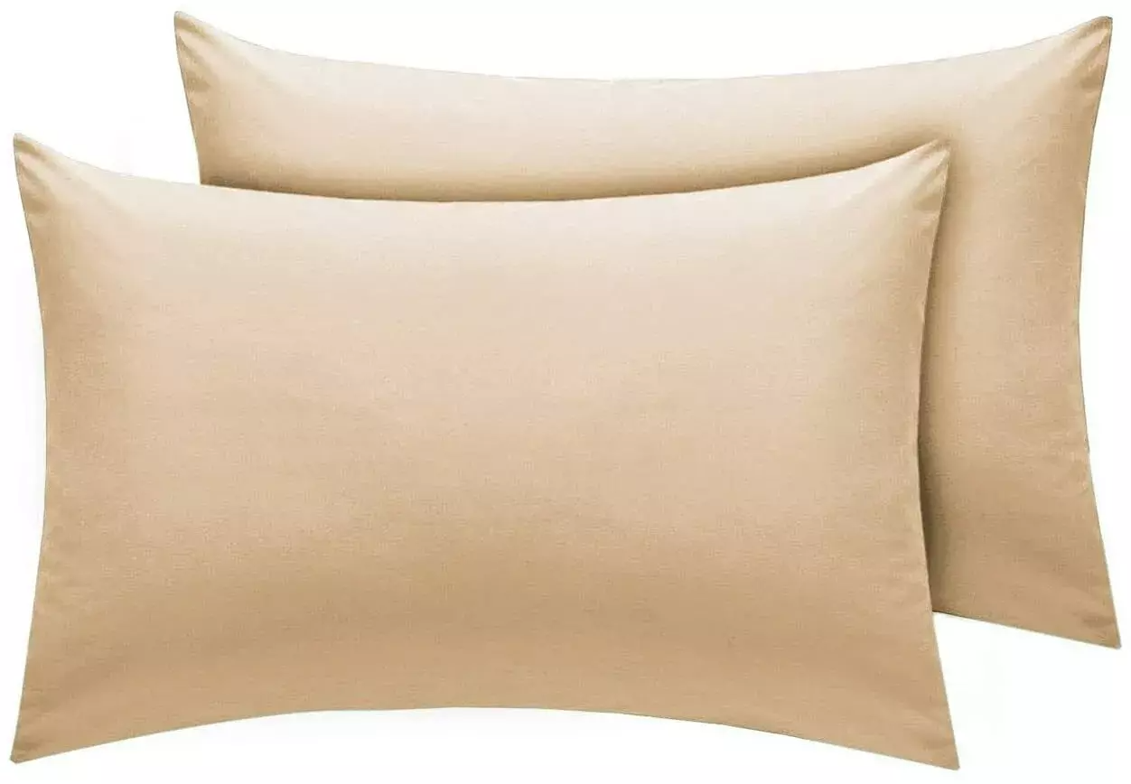 2 x Pillow Case Luxury Fine Poly cotton Housewife Pair Pack Pillows Cover Cases