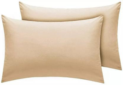 2 x Pillow Case Luxury Fine Poly cotton Housewife Pair Pack Pillows Cover Cases