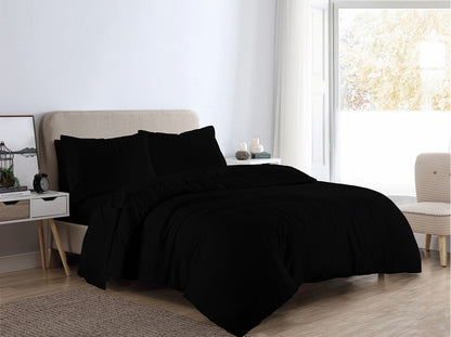 Flannelette 100% Brushed Cotton  Duvet Quilt Cover Bed Set Double King Single