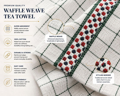 PACK OF 8 TEA TOWELS HAWAI 100% COTTON KITCHEN LUXURY TOWEL CHECK DESIGN
