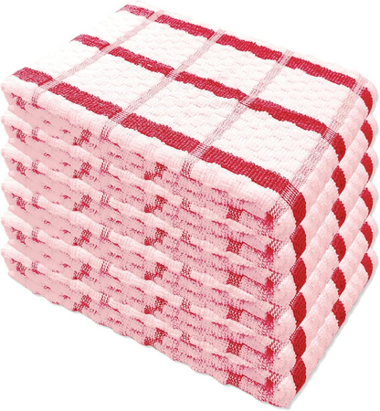Pack Of 5-10 Terry 100% Cotton Tea Towels Set Dish Cloth Kitchen Cleaning Drying