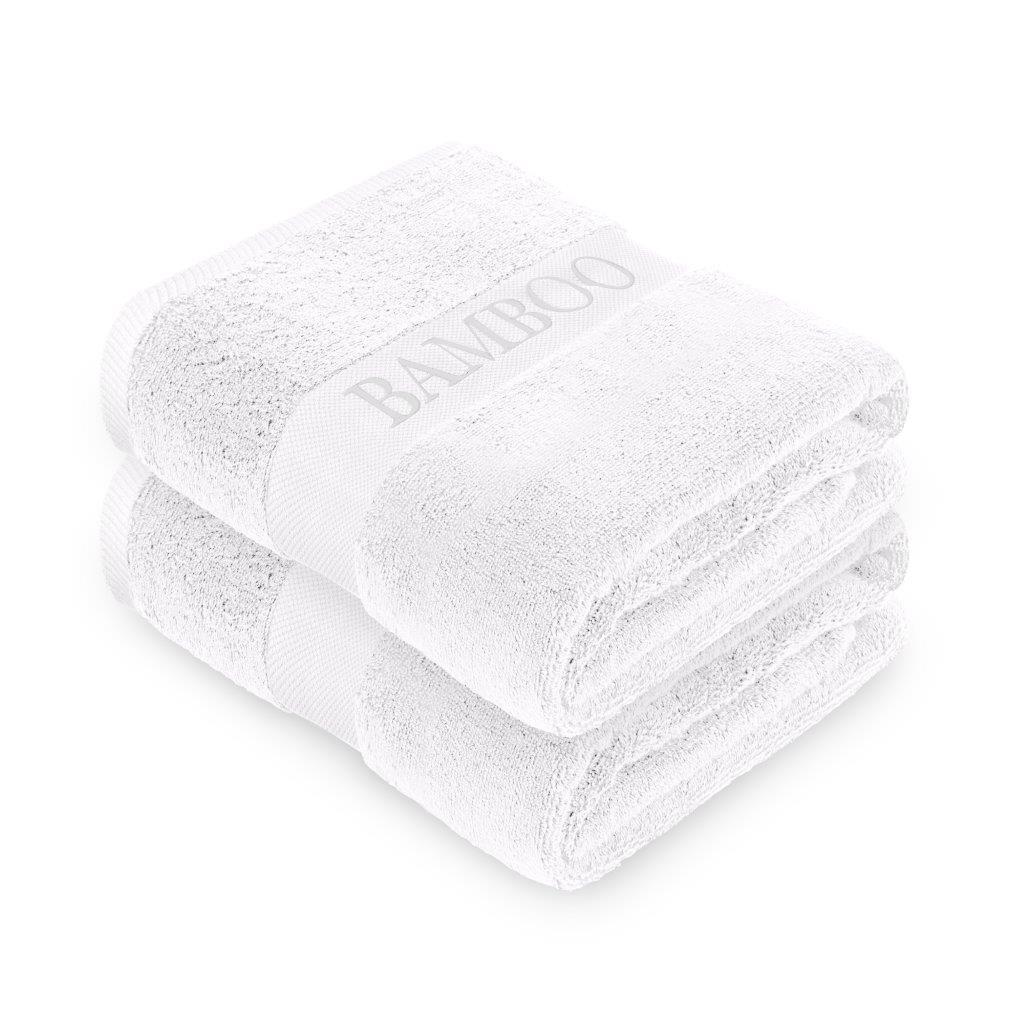 Bamboo Towels 500GSM Pack of 2 Absorbent Quick Dry Bath Sheets Hand Bath Towel
