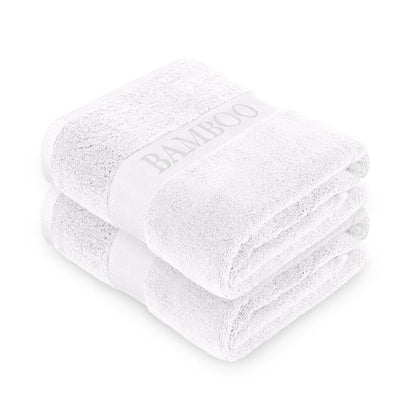 Bamboo Towels 500GSM Pack of 2 Absorbent Quick Dry Bath Sheets Hand Bath Towel