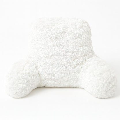 Reading Pillow with Arm Fleece Bed Rest Backrest Cushion Back Neck Support Couc
