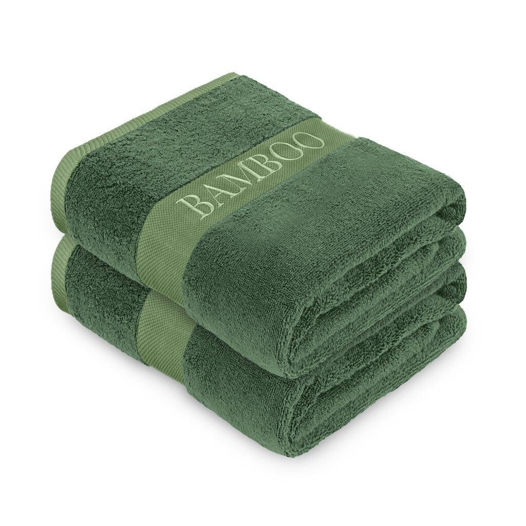 Bamboo Towels 500GSM Pack of 2 Absorbent Quick Dry Bath Sheets Hand Bath Towel