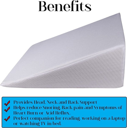 Wedge Pillow Orthopaedic Bed Support Cushion Back Leg Rest Foam Removable Cover5