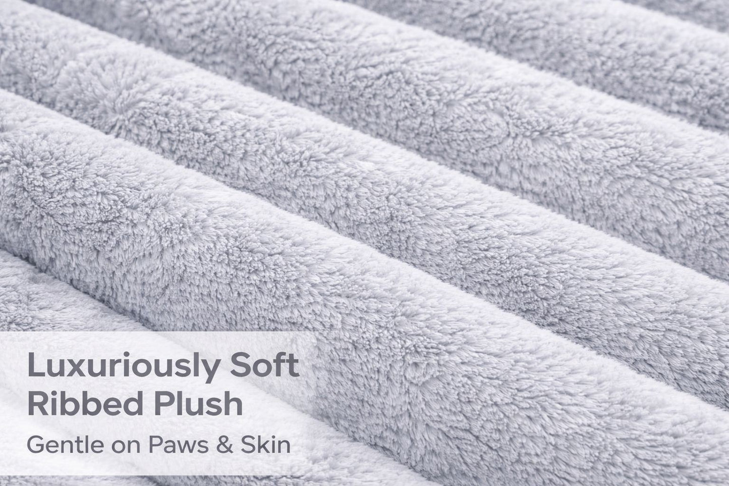 Luxuriously Soft Square Cord Pet Cushion Waterproof Non Slip Ribbed Plush Sofa
