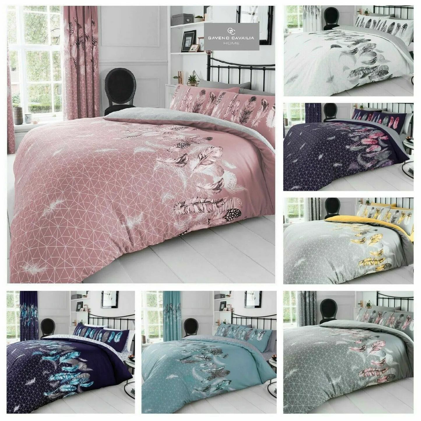 Feathers Dream Catcher Duvet Cover Sets Soft Quilt Cover Bedding Sets / Curtains