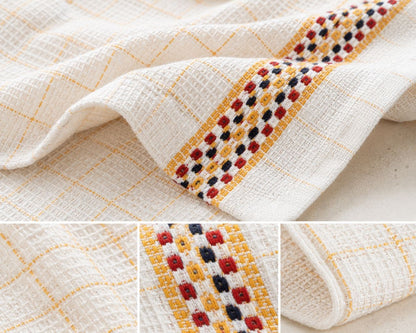PACK OF 8 TEA TOWELS HAWAI 100% COTTON KITCHEN LUXURY TOWEL CHECK DESIGN