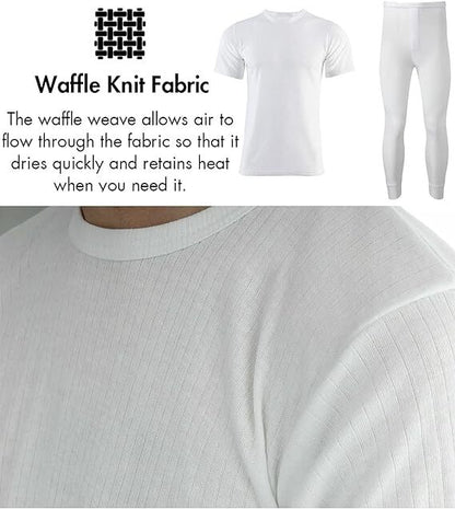 2 Full Set Mens Thermal Underwear Half Sleeve Vest Top Bottom Long Johns