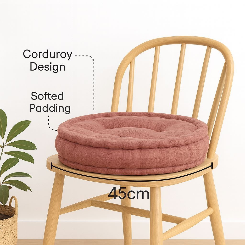 Rounded 10cm Thick padded seat cushion garden dining chair pad indoor outdoor boosters