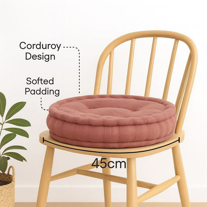 Rounded 10cm Thick padded seat cushion garden dining chair pad indoor outdoor boosters