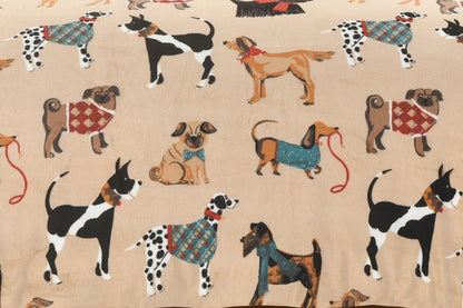 Dogs Pattern Teddy Fleece Duvet Cover Sets Super Soft Warm Winter Bedding Set NZ