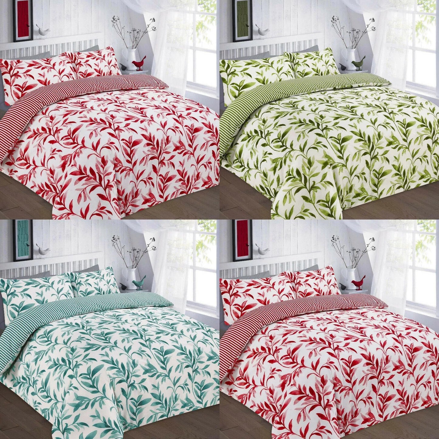 REVERSABEL PRINTED DUVET COVER QUILT COVER SET WITH PILLOW CASES ELLIE NZ