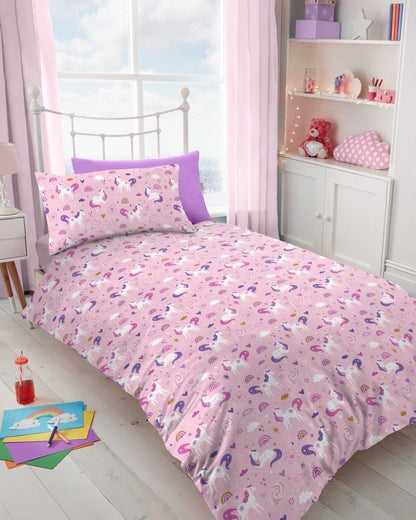 KIDS DUVET COVER Set Single Quilt Microfiber Bedding With Pillowcase Boys Girls