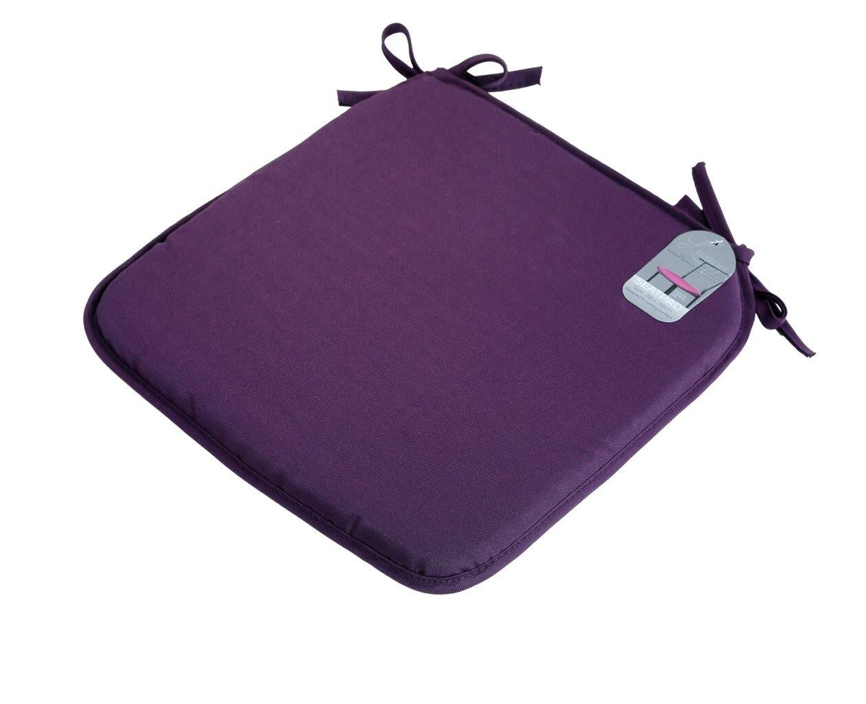 4PCS Chair Seat Pads Cushions with Ties Kitchen Dining Garden Patio 38x38cm