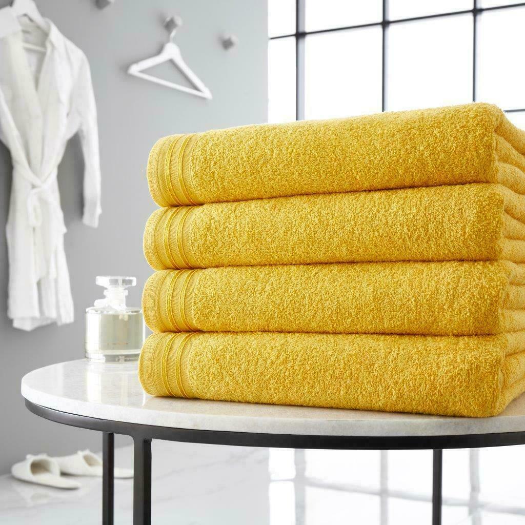 4pc Towel Bale Set Luxury Egyptian Combed Cotton Bath Hand Face Bathroom Towels