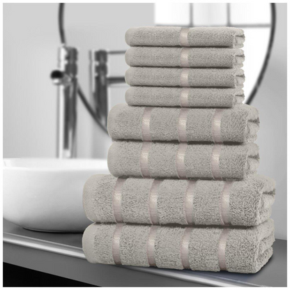 LUXURY 100% EGYPTIAN COTTON TOWEL 8 Piece Bale Set Face Hand Bath Boston Towels