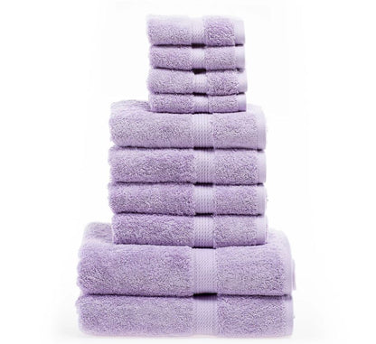 10pcs Bale Set Face Hand Bath Towels 100% Egyptian Cotton Bathroom Towel Sets