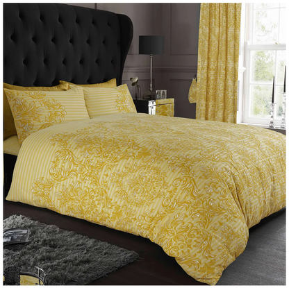 Empire Damask Printed Duvet Set Quilt Cover Set All Year Round Soft Bedding Set