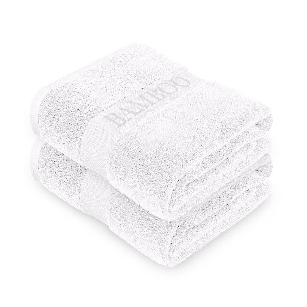 Bamboo Towels 500GSM Pack of 2 Absorbent Quick Dry Bath Sheets Hand Bath Towel