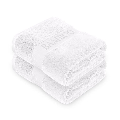Bamboo Towels 500GSM Pack of 2 Absorbent Quick Dry Bath Sheets Hand Bath Towel