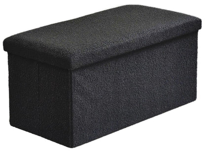 Ottoman Folding Boucle Storage Box Teddy Bear Collapsible Toy Chest Small Large