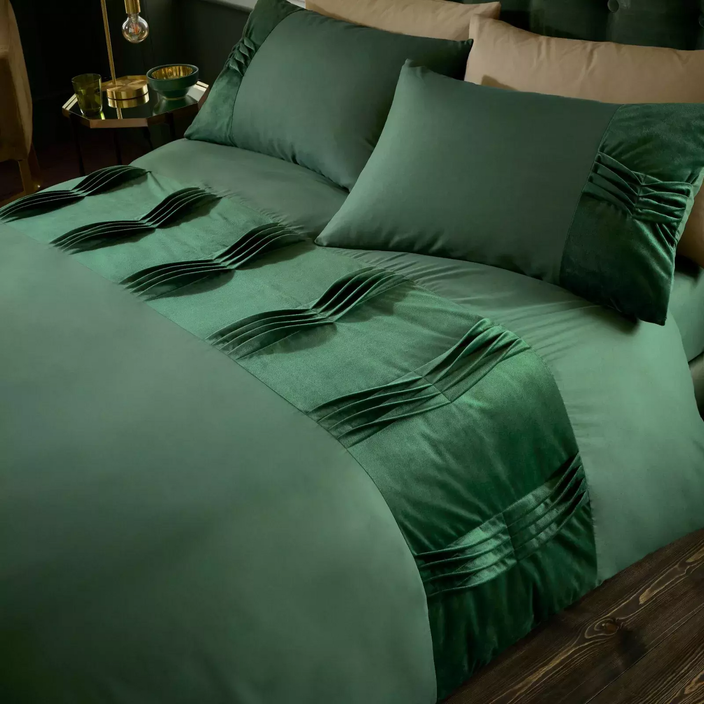 RIVIE Duvet Cover Set Velvet Stripe Signature Quilt Covers Bedding Set All Sizes