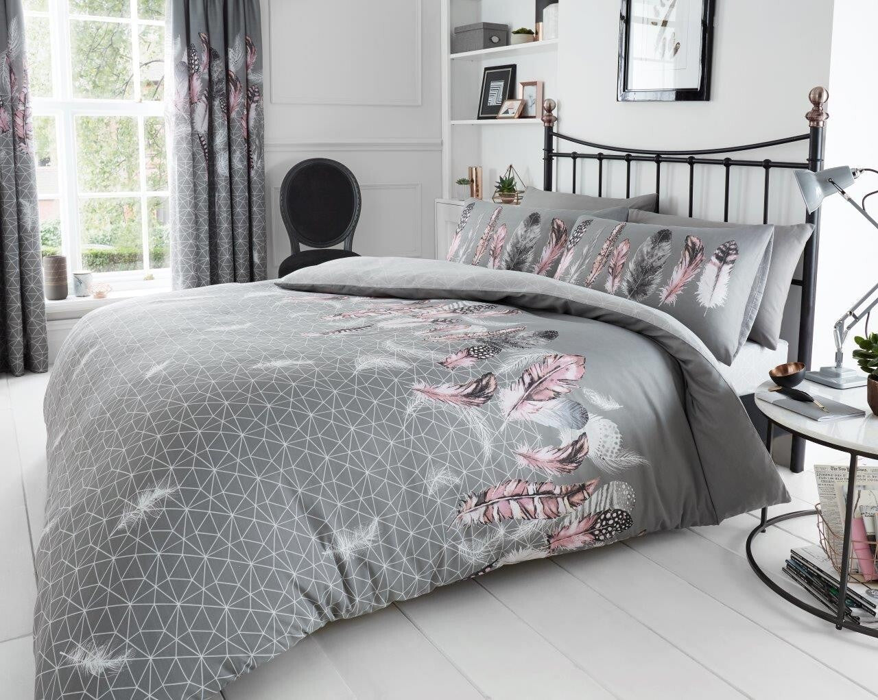 Feathers Dream Catcher Duvet Cover Sets Soft Quilt Cover Bedding Sets / Curtains